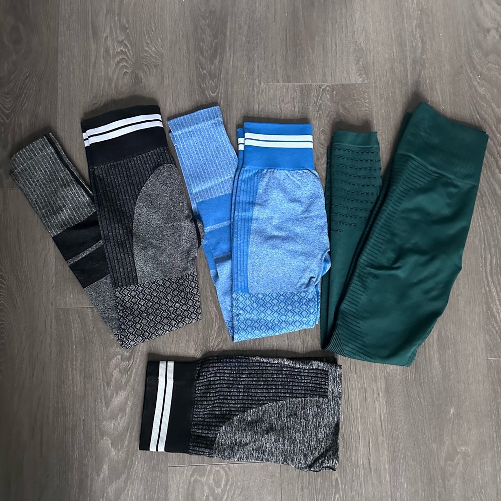 Amelia Activewear 4 piece workout bundle leggings biker shorts S - Picture 6 of 6